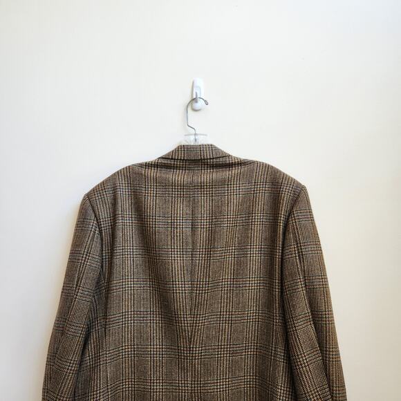 Pendleton Blazer Jacket Mens 42R Brown Plaid Wool Two Button Lined Suit Jacket - Picture 6 of 16